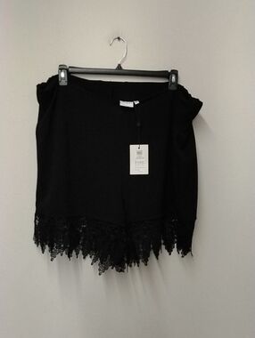 Junarose Black Lace Trim Shorts